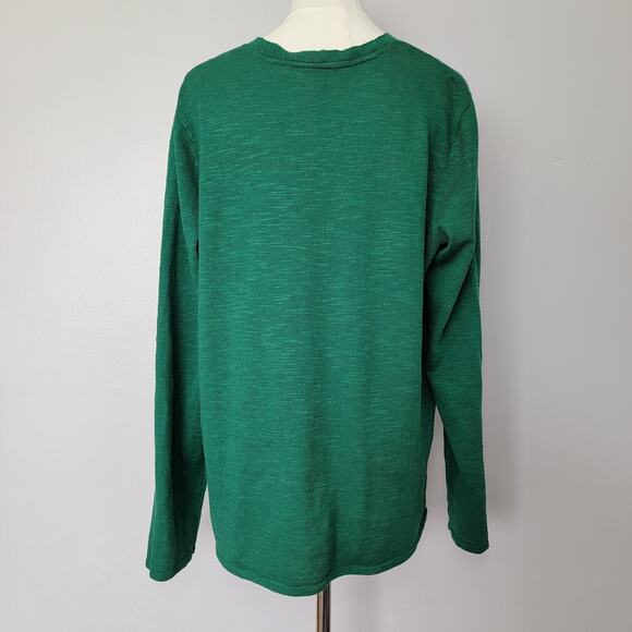J Jill Linen Blend Green Tunic Sweater Sz L Christmas Holiday Office Preppy Work - Picture 3 of 8